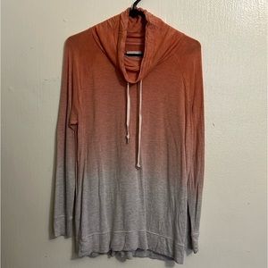 Lou & grey long sleeve ombre orange gray women’s shirt medium